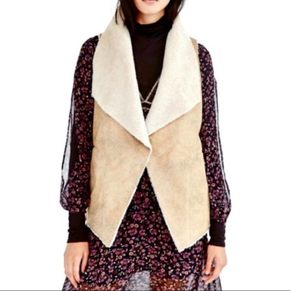 Urban Outfitters Suede Shearling vest